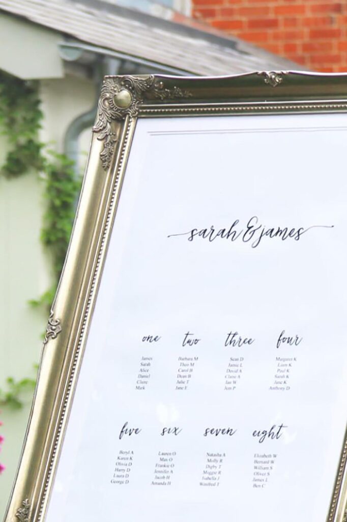 Wedding Seating Charts